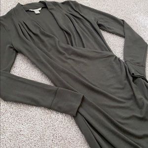 Banana Republic Ruched Long Sleeve Sweater Dress